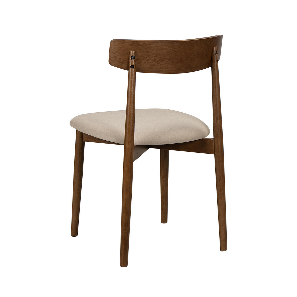 ESSZIMMERSTUHL - 2er-Set - Eiche massiv / Beiger Webstoff - Eichefarben/Beige, Holz/Textil (47/78/51cm) - home24