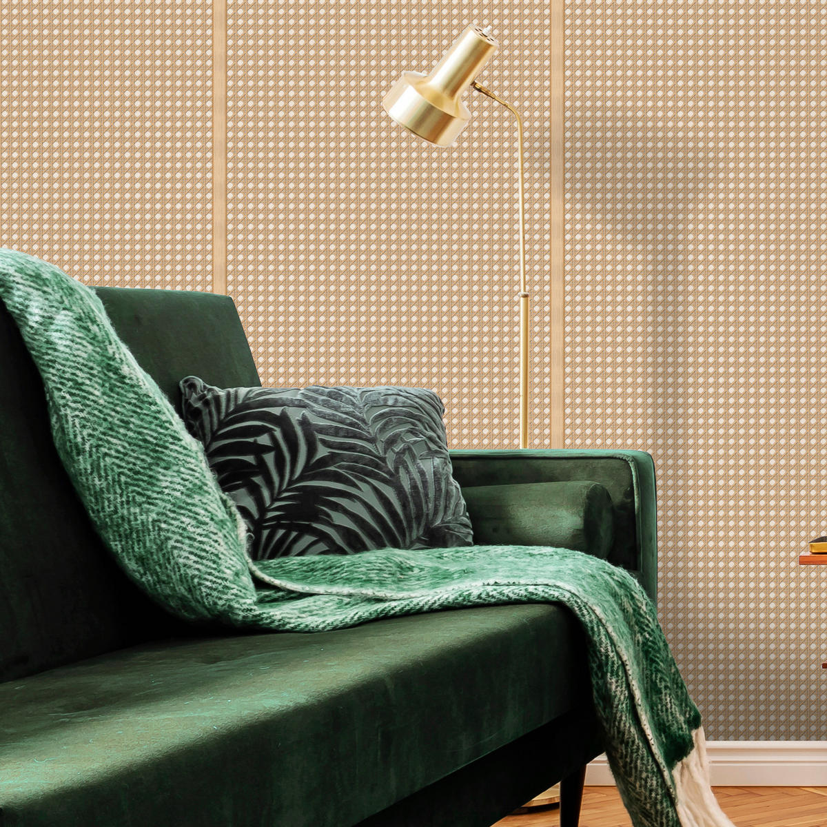 TAPETE Karomuster 53 cm x 10 m - Beige, Papier (53/1000cm) - Sanders & Sanders
