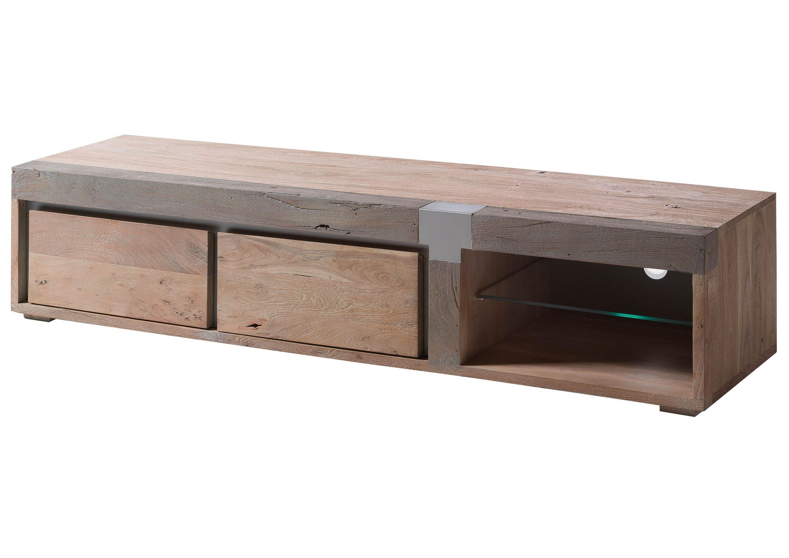 TV-BOARD Akazie 180x48x39 beige lackiert Amsterdam #101 - Beige, Holz (180/39/48cm) - Massivmoebel24