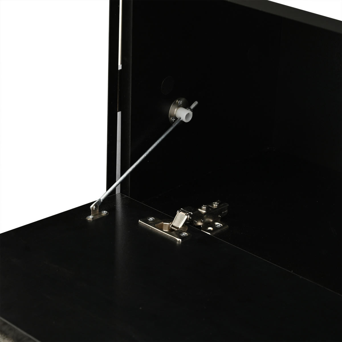 WOHNWAND in Schwarz Wohnzimmer-set mit Vitrine und TV-Schrank für das Wohnzimmer - Schwarz, Holzwerkstoff (245/170/30cm) - STILVORA