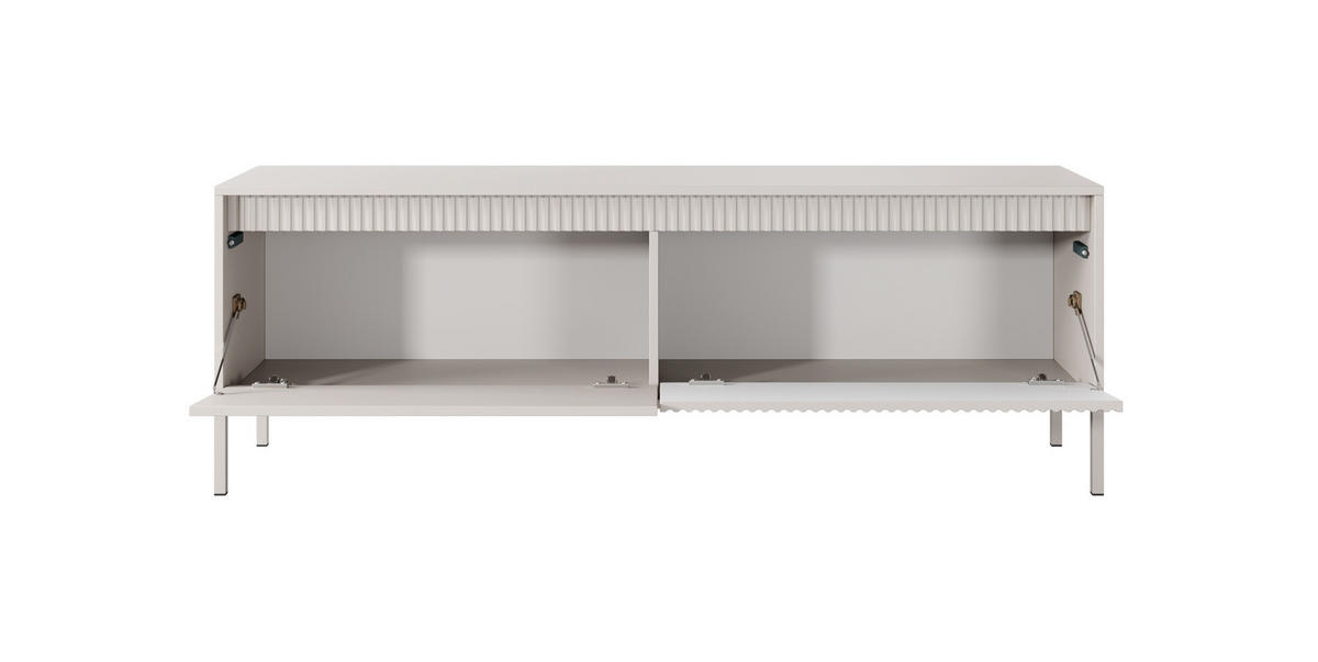TV-LOWBOARD Ferrato D 153 cm Beige - mit 2 Türen i Riffel-Optik - Beige, Holz/Holzwerkstoff (153/53/39cm) - Ravio