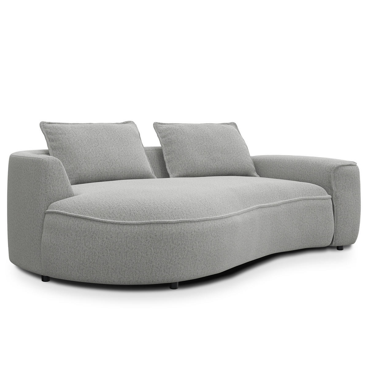 2,5-SITZER SOFA - Hellgrau, Textil (217/82/156cm) - home24