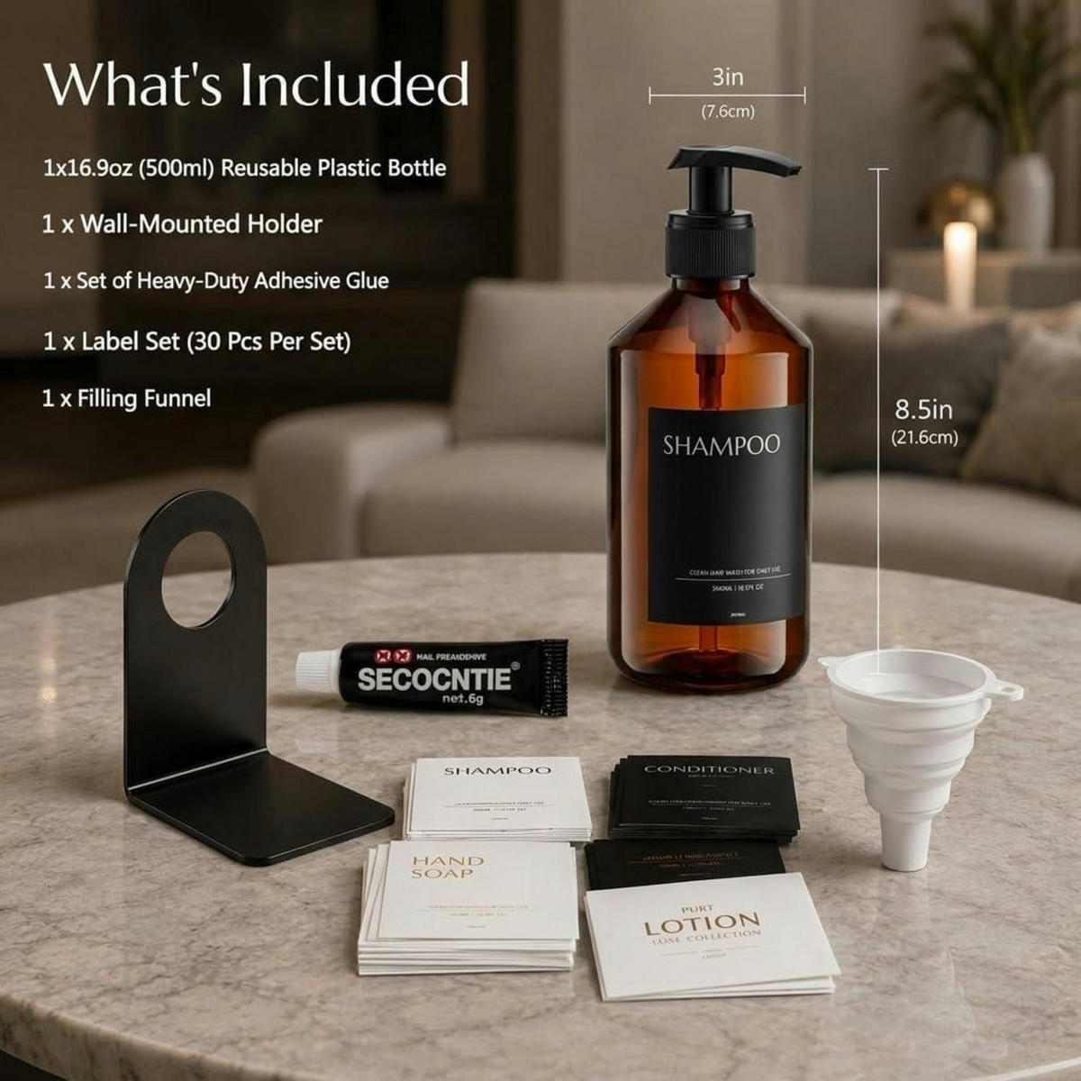 SEIFENSPENDER Wandmontage Braun 500ml - Braun, Kunststoff (8/23/8cm)