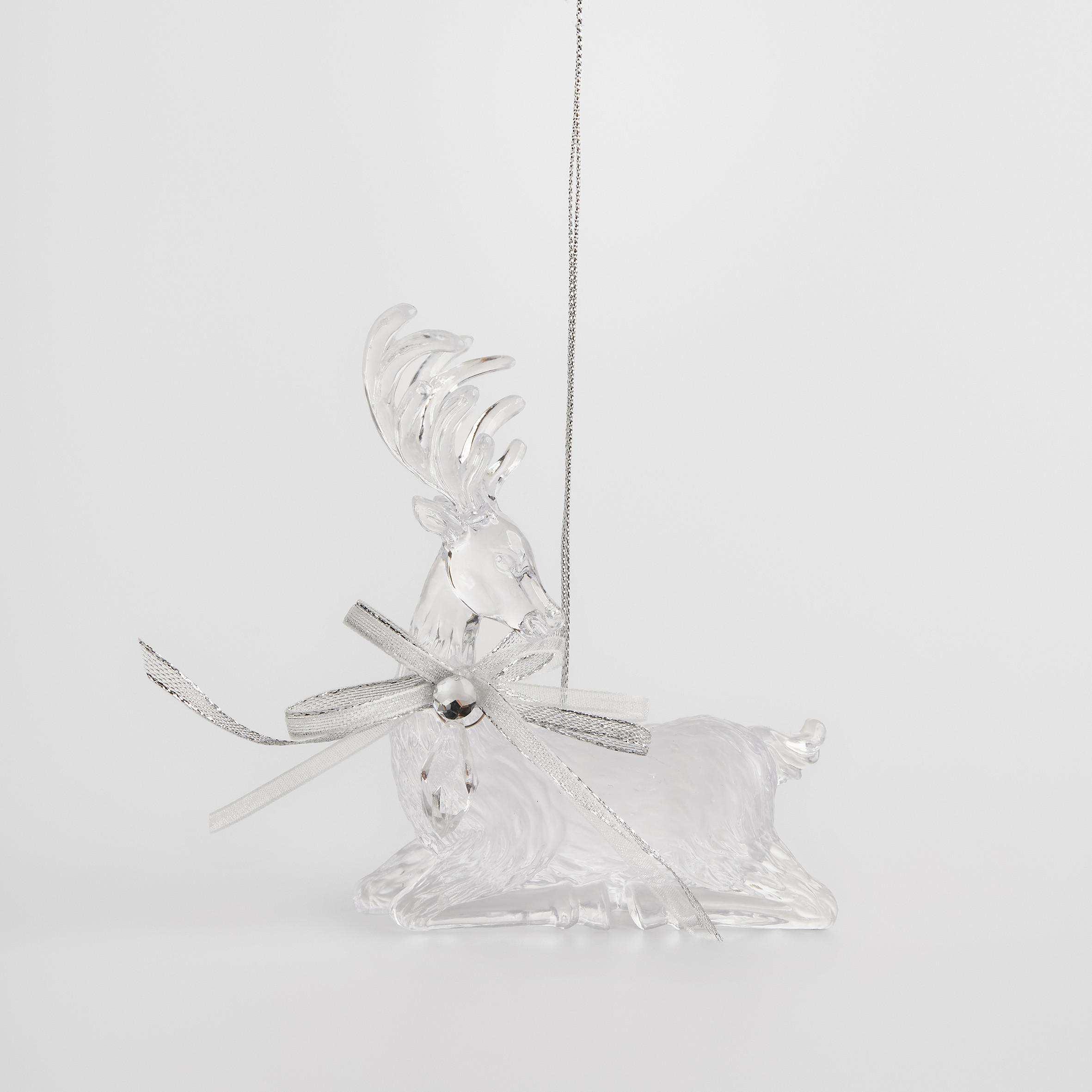 WEIHNACHTSDEKO Hängend PRANCER B, 11 x 5.5 cm, Silber, Christbaumschmuck, Weihnachtsbaumdekoration, Christmas, Xmas - Silberfarben, Kunststoff (5.5/11/8.5cm) - home&you