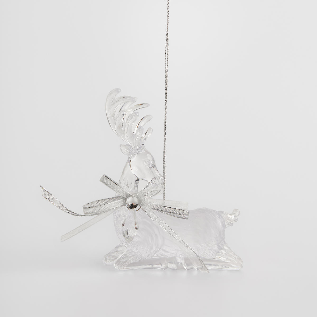 WEIHNACHTSDEKO Hängend PRANCER B, 11 x 5.5 cm, Silber, Christbaumschmuck, Weihnachtsbaumdekoration, Christmas, Xmas - Silberfarben, Kunststoff (5.5/11/8.5cm) - home&you