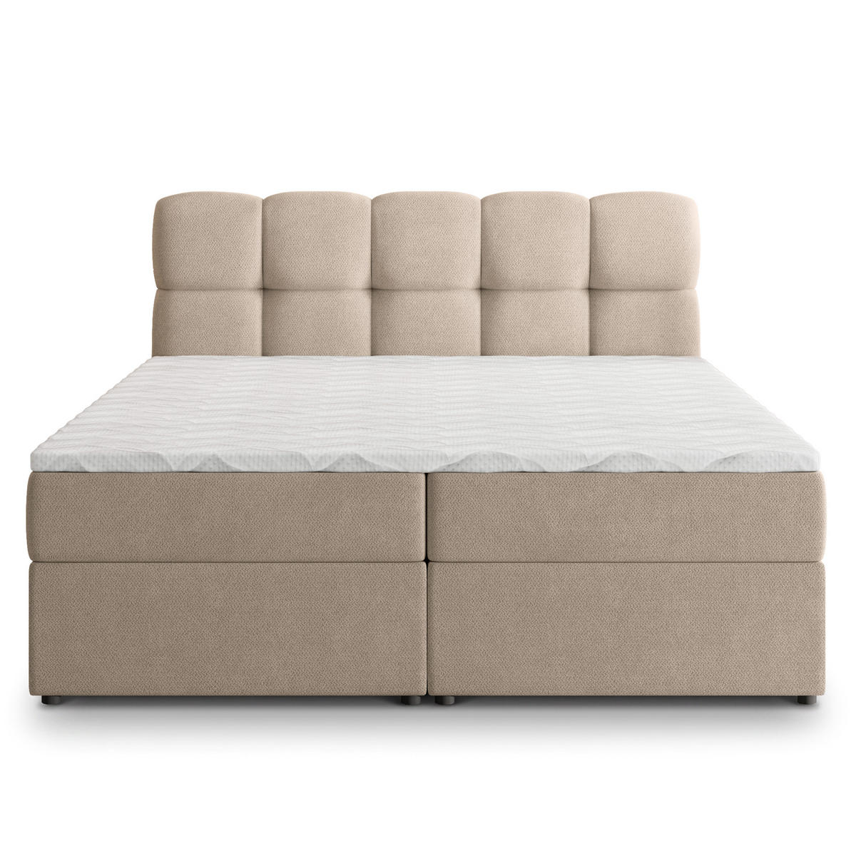 POSTEL Boxspring MERU 160x200 cm Béžová - béžová, kompozitní dřevo/textil (160/200cm) - MASSENO