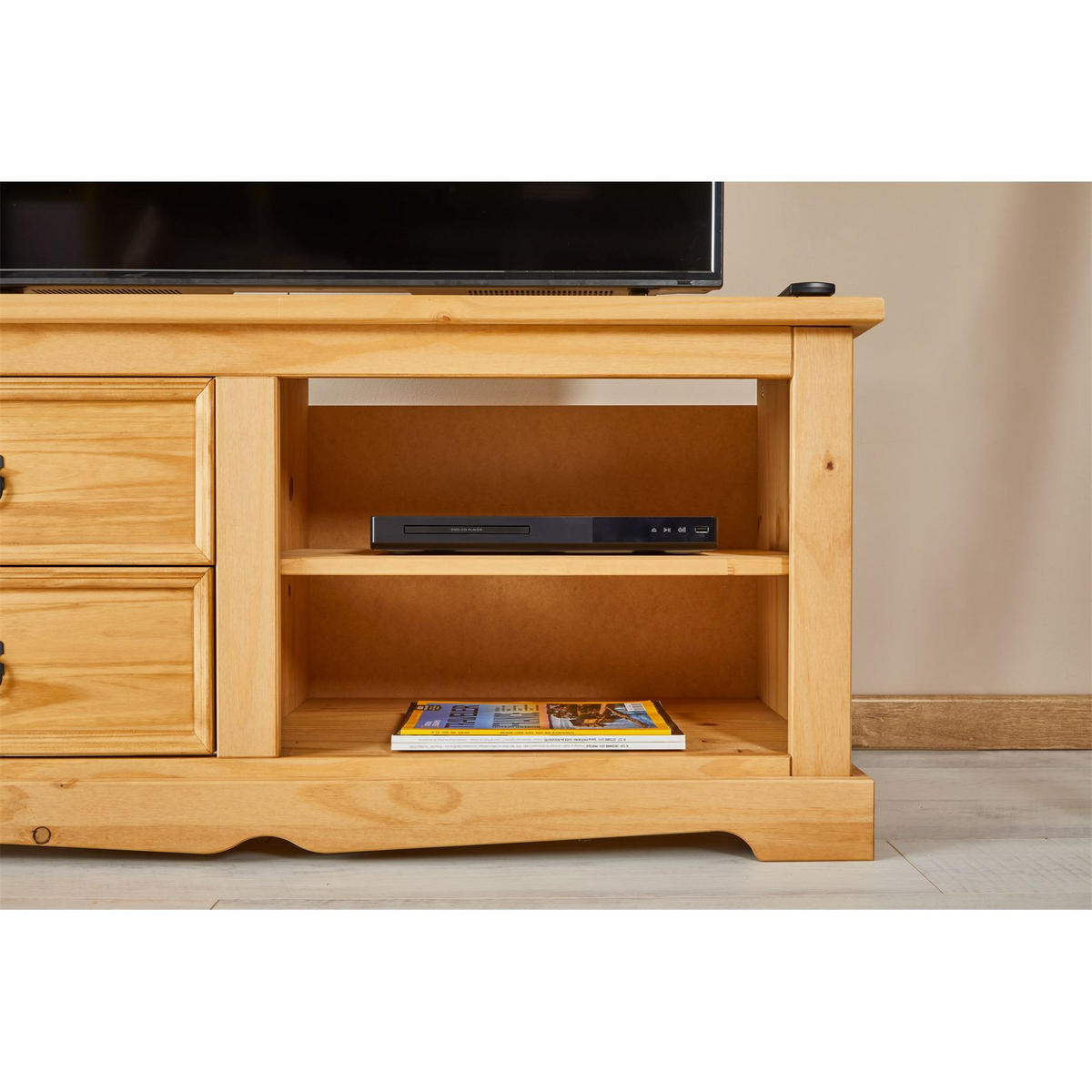 LOWBOARD TEQUILA - Naturfarben, Holz (120/55/45cm) - IDIMEX