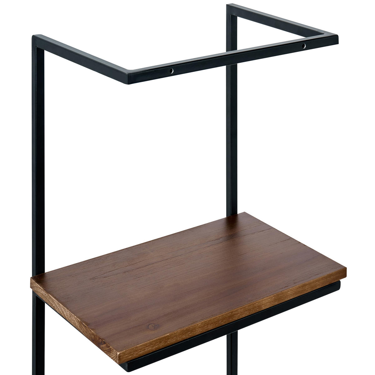 RAFT DE PERETE metal negru Lolog - maro/negru, metal (30/60/20cm) - Beliani