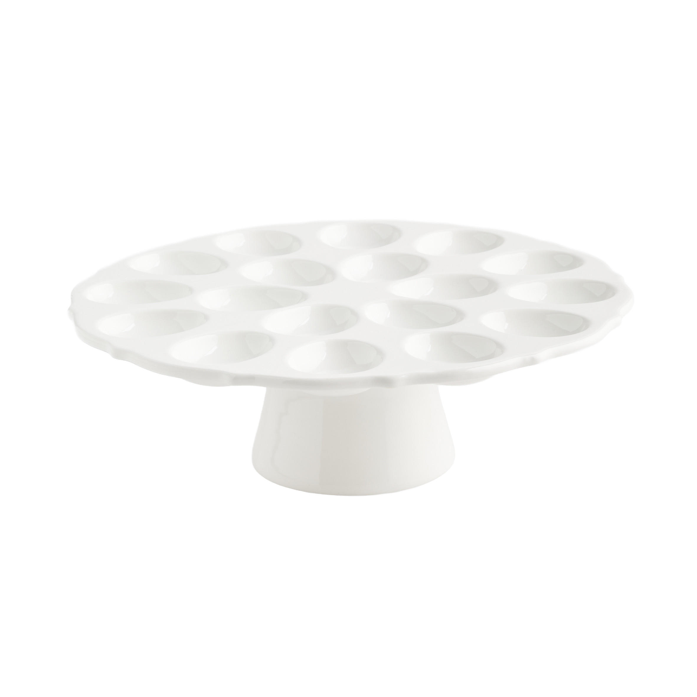 EIERPLATTE Eggiosos - Weiß, Stein (30/9.5/30cm) - home&you