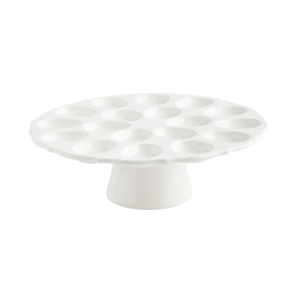 EIERPLATTE Eggiosos - Weiß, Stein (30/9.5/30cm) - home&you