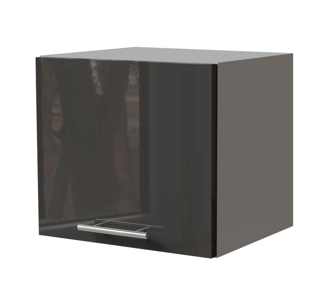 KLAPPHÄNGESCHRANK Essen W4B/40 Graphit Hochglanz / Grau Matt 40 / 32,5 / 36cm - Graphitfarben/Grau, Holz/Holzwerkstoff (40/36/32.5cm) - Feldmann-Wohnen