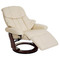 RELAXSESSEL 2 Beige - Beige, Leder (90/105/82cm) - MCA