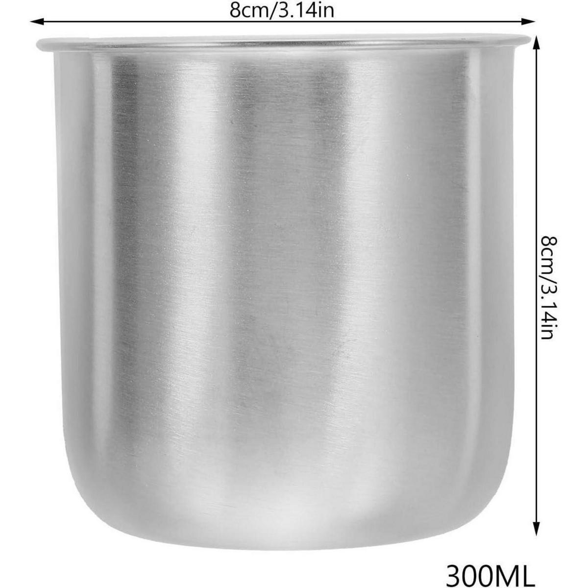 MESSBECHER Edelstahl mit Skala silber - Silberfarben, Metall (0.3L)