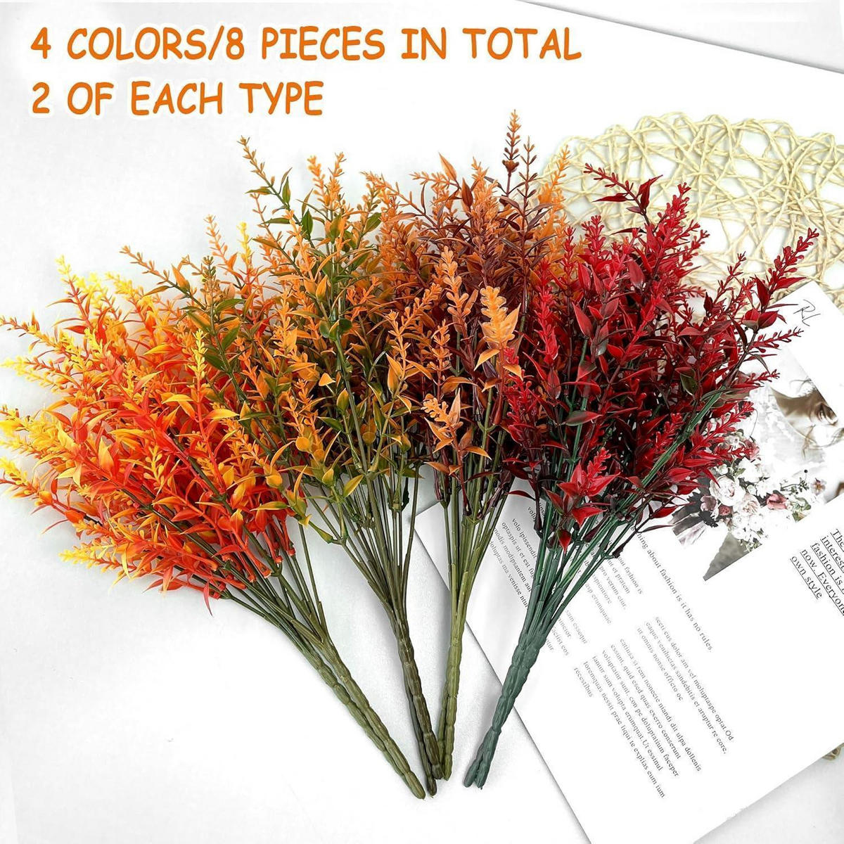 KÜNSTLICHE Herbstblumen 8-teiliges Set Gelb - Multicolor, Kunststoff (35cm)