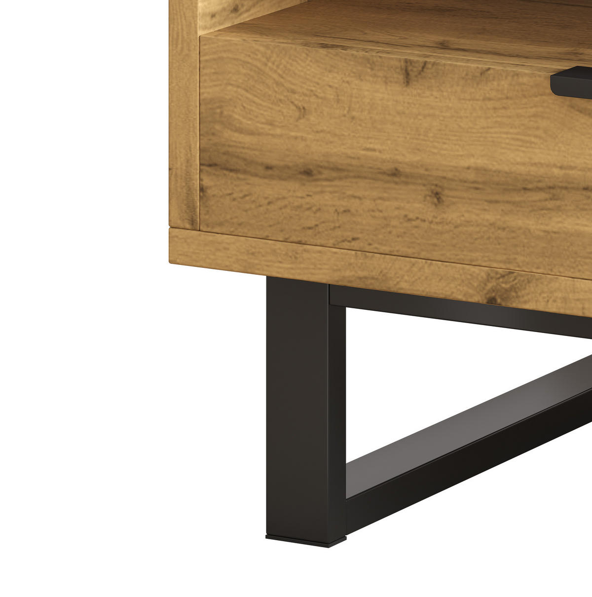 COUCHTISCH 100/50 cm mit 3 offenen Fächern und Schublade - Naturfarben, Holzwerkstoff (100/50/40cm) - BEAOK