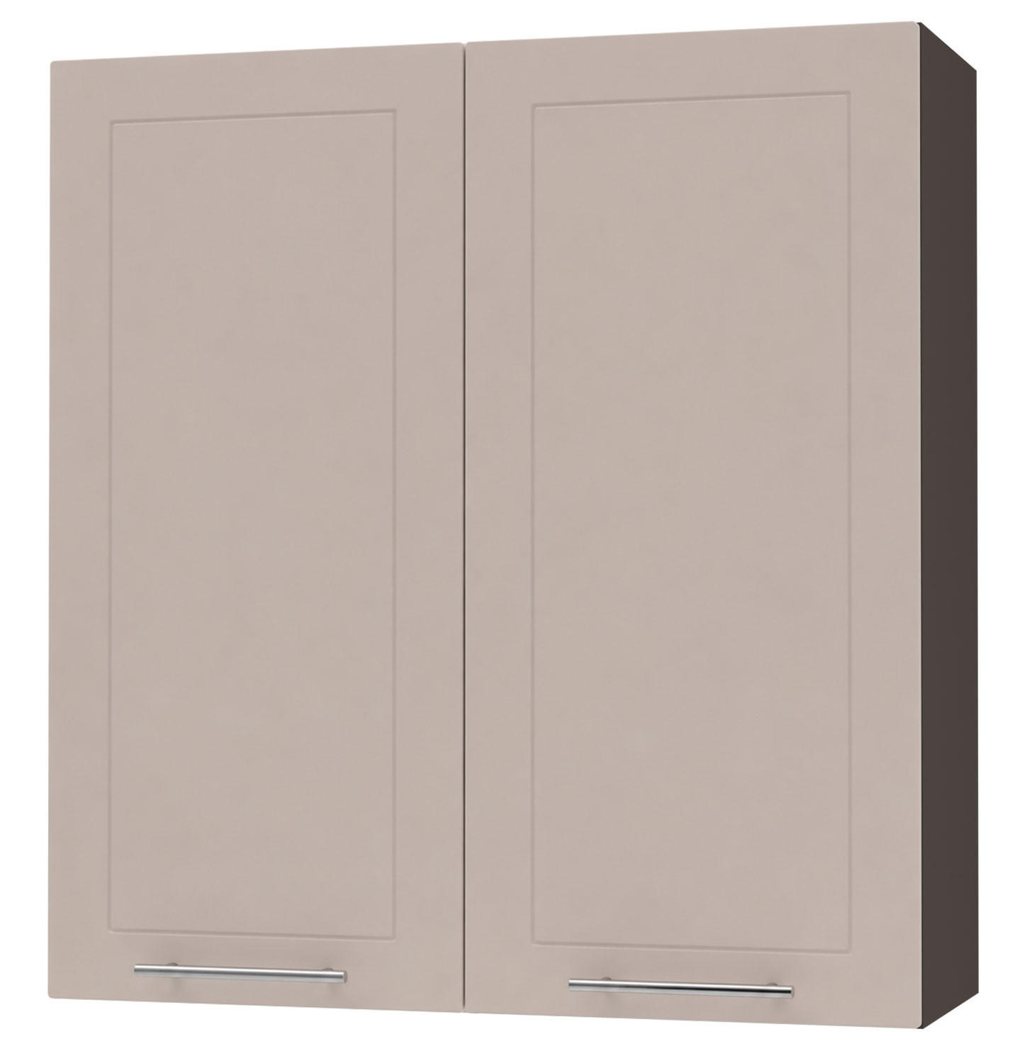 KÜCHENHÄNGESCHRANK Kvantum W4/90 Lava / Kaschmir Matt 90 / 32,5 / 96cm - Kaschmir/Dunkelgrau, Holz/Holzwerkstoff (90/96/32.5cm) - Feldmann-Wohnen