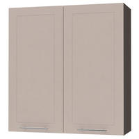 KÜCHENHÄNGESCHRANK Kvantum W4/90 Lava / Kaschmir Matt 90 / 32,5 / 96cm - Kaschmir/Dunkelgrau, Holz/Holzwerkstoff (90/96/32.5cm) - Feldmann-Wohnen
