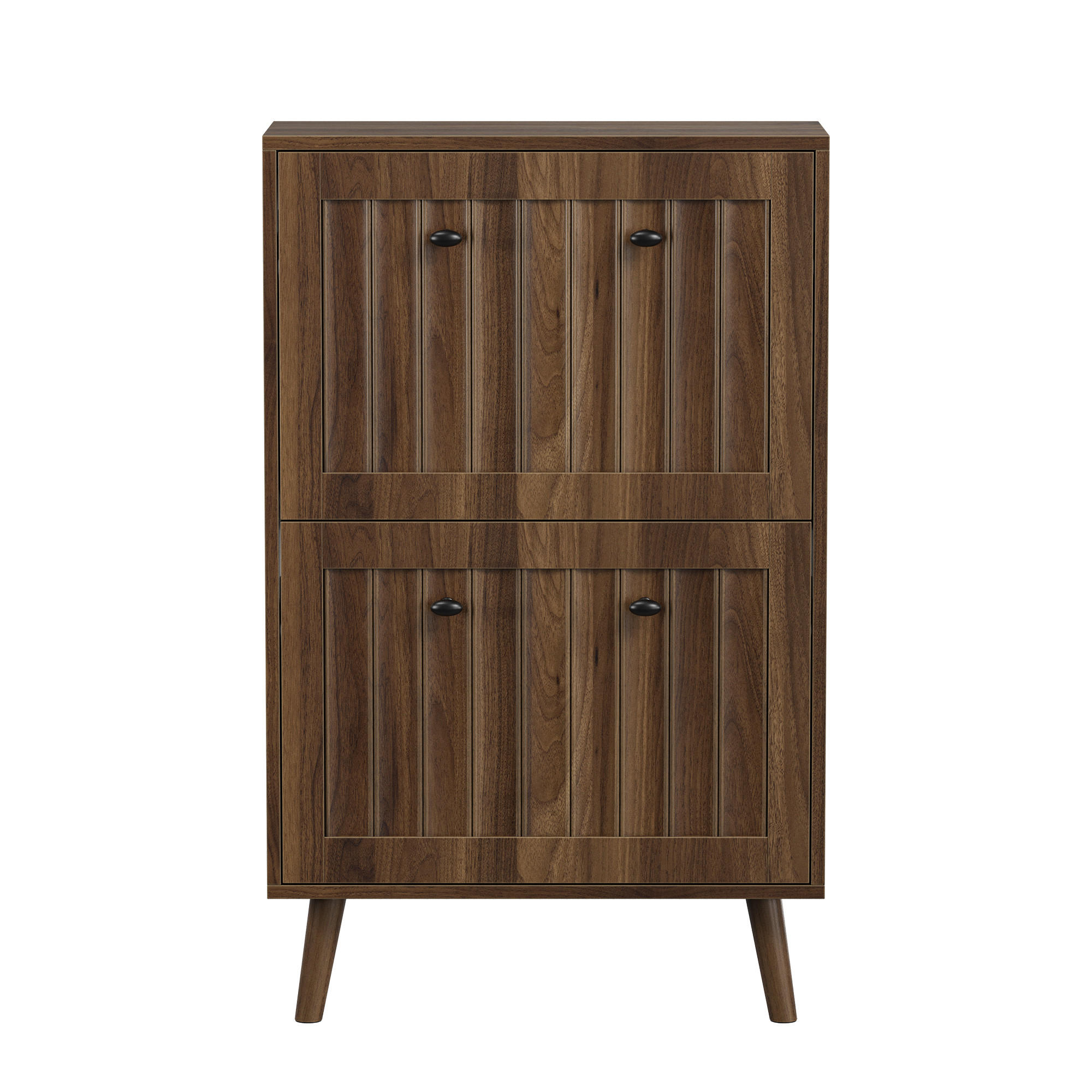 SCHUHSCHRANK Nussbaumfarben 60/24/95 cm - Walnussfarben, Holzwerkstoff (60/95/24cm) - PANGIVO