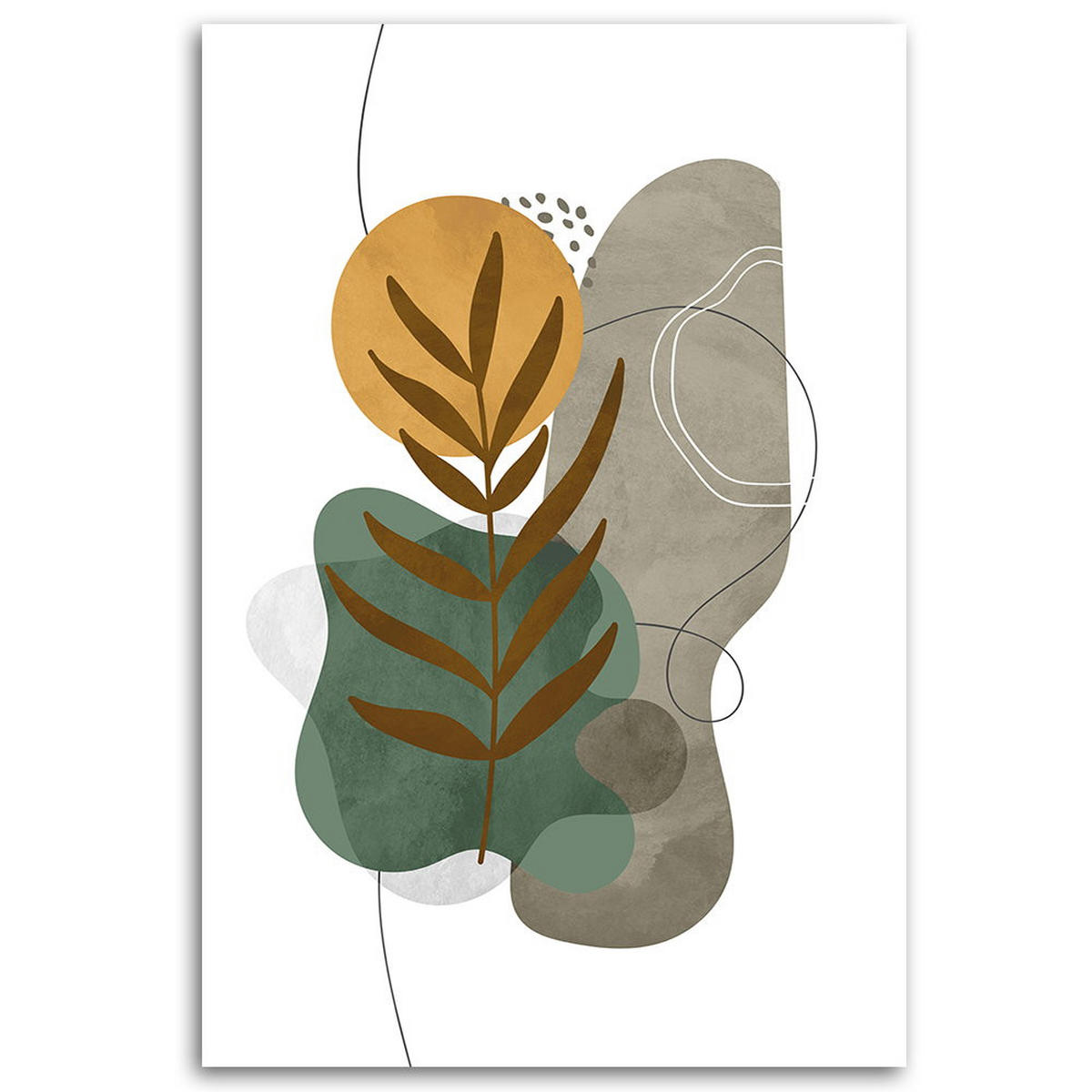 KUNSTDRUCK Grün 80/120 cm - Grün, Textil (80/120cm) - KUNSTLOFT