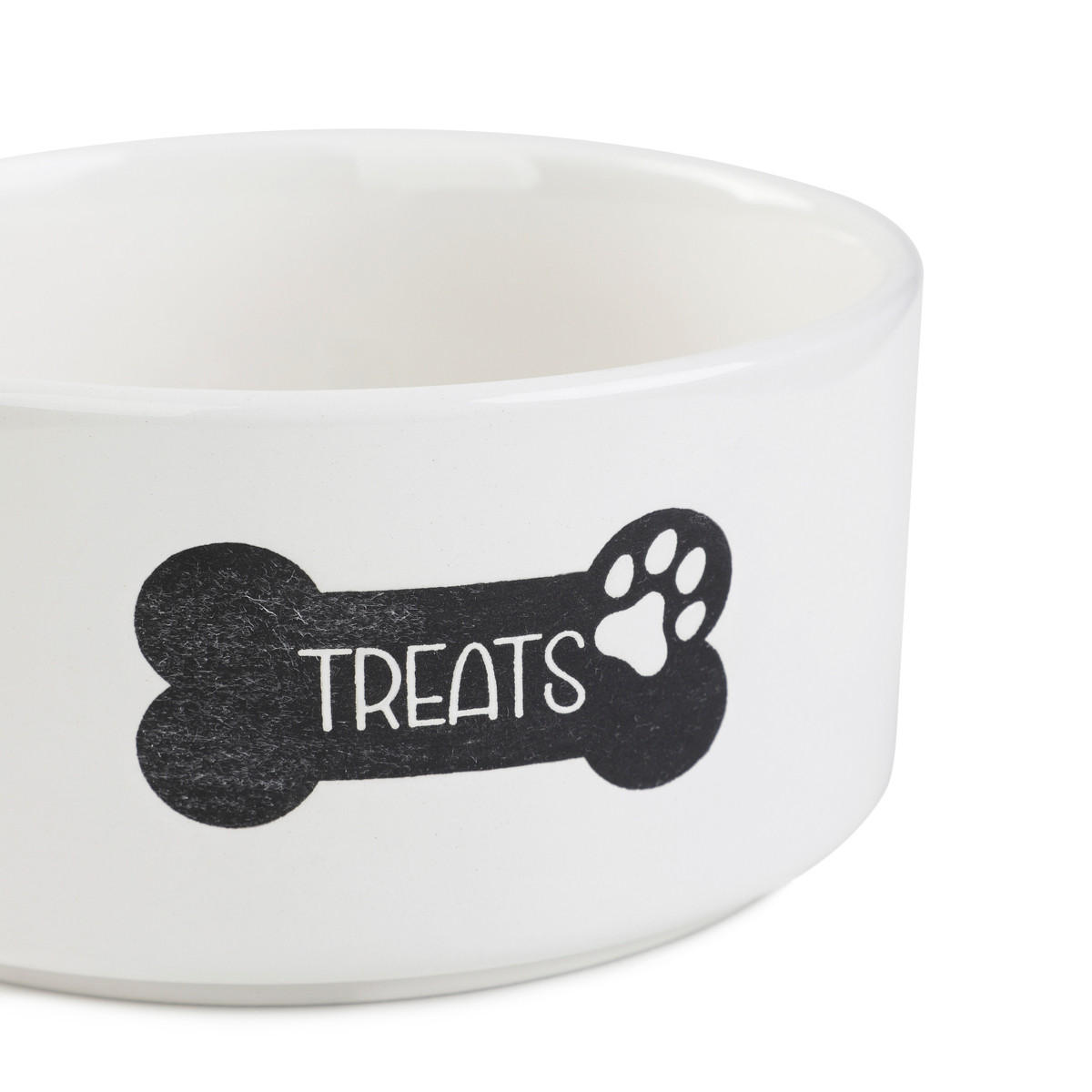 HUNDENAPF Treats 13/5 cm - Weiß, Keramik (13/13/5cm) - Homla