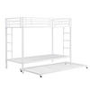 ETAGENBETT 90x200cm mit Ausziehbett in Weiß - Weiß, Metall (90/200cm) - KOMHTOM