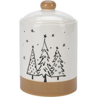 KERAMIKDOSE Tannenbaum 12,5/18 cm - Weiß, Keramik (12.5/18/12.5cm) - Home Styling Collection