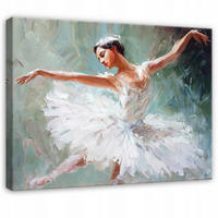 WANDBILDER Ballerina Frau Abstrakt 60x40 - Multicolor, Holzwerkstoff (60/40cm) - Wallarena