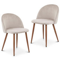 ESSZIMMERSTUHL NAVIA 2er-Set hellgrau - Hellgrau, Textil (49/76/52cm) - IDIMEX