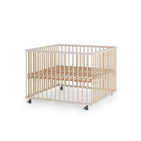 LAUFGITTER 100x100 cm mit Lattenrost - sahara dust/natur - Premium Kollektion - Sandfarben/Naturfarben, Holz (100/74/100cm) - Sämann – make a difference.