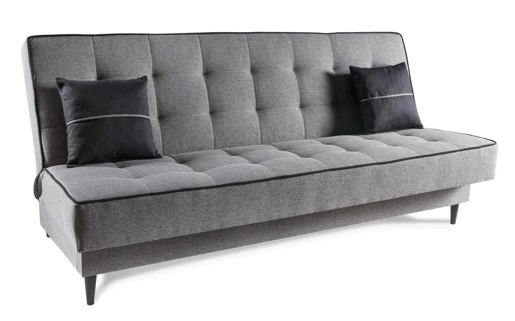 SOFA Grau Bonito Gepolstert - Grau, Naturmaterialien/Textil (199/91/91cm) - Sepro Meble