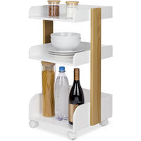 ROLLWAGEN Bosse Weiß-Eiche - Multicolor/Weiß, Holz/Holzwerkstoff (32/69/35cm) - BoMoe