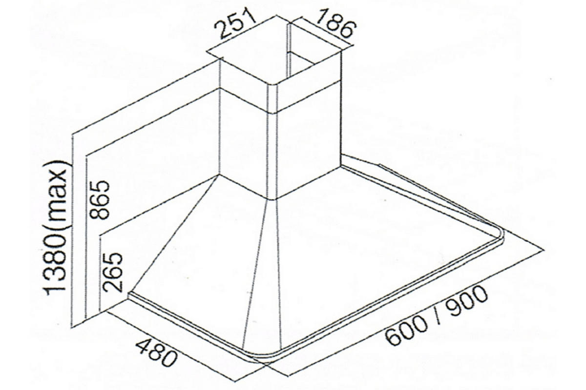 WANDHAUBE A 9315 RotEm Eco Bordeaux 90cm - Bordeaux, Metall (90/86.5/48cm) - Kaiser Küchengeräte