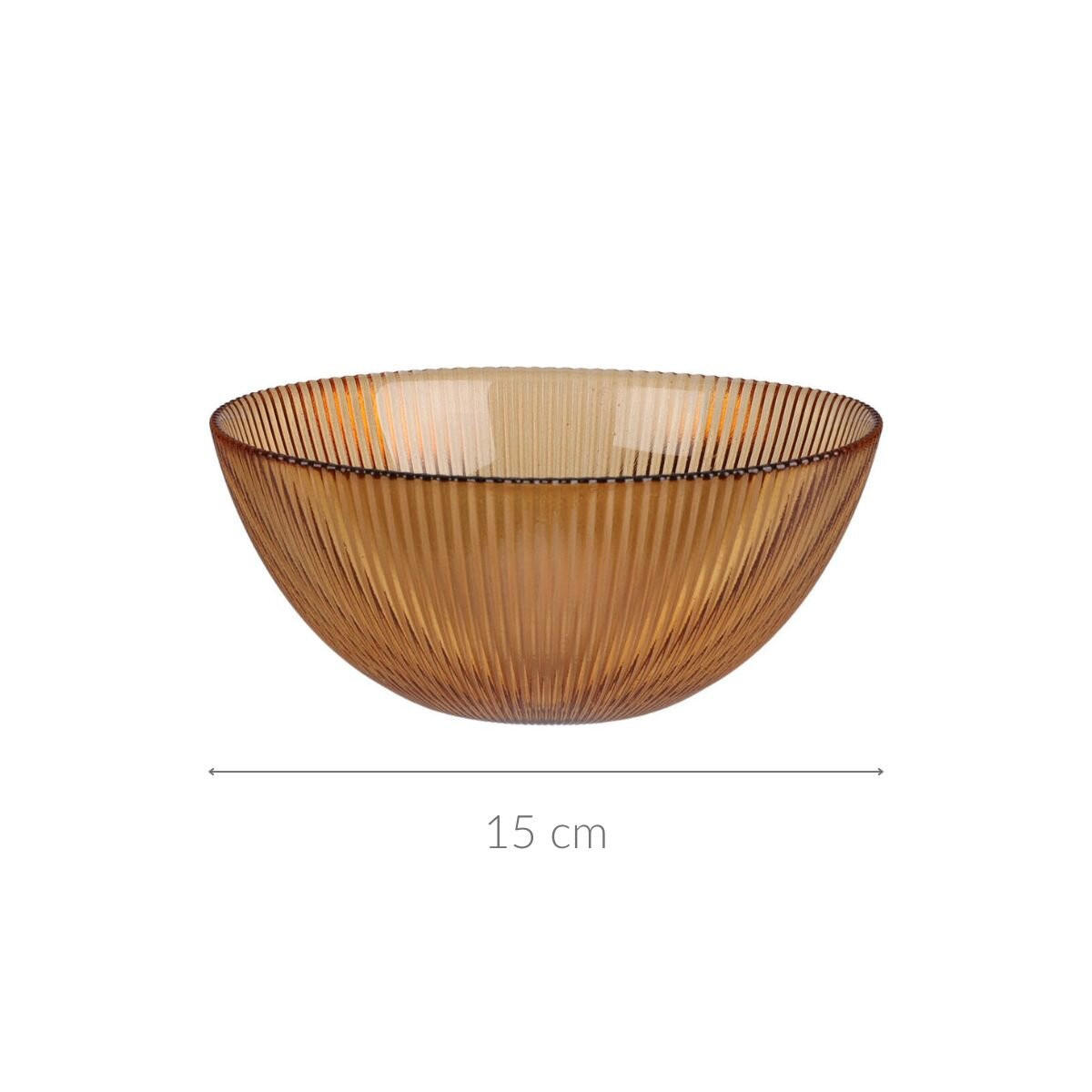 SCHALE Amber Ø 15 cm - Orange, Glas (15cm) - Home Styling Collection