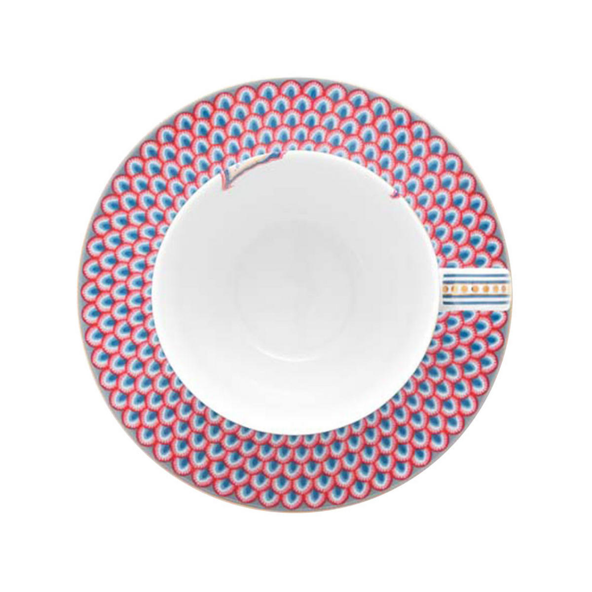 TASSEN & UNTERTASSEN 2er-Set Blumenfestival hellblau 280 ml - Hellblau, Keramik (16.8/12.2/16.8cm) - Pip Studio