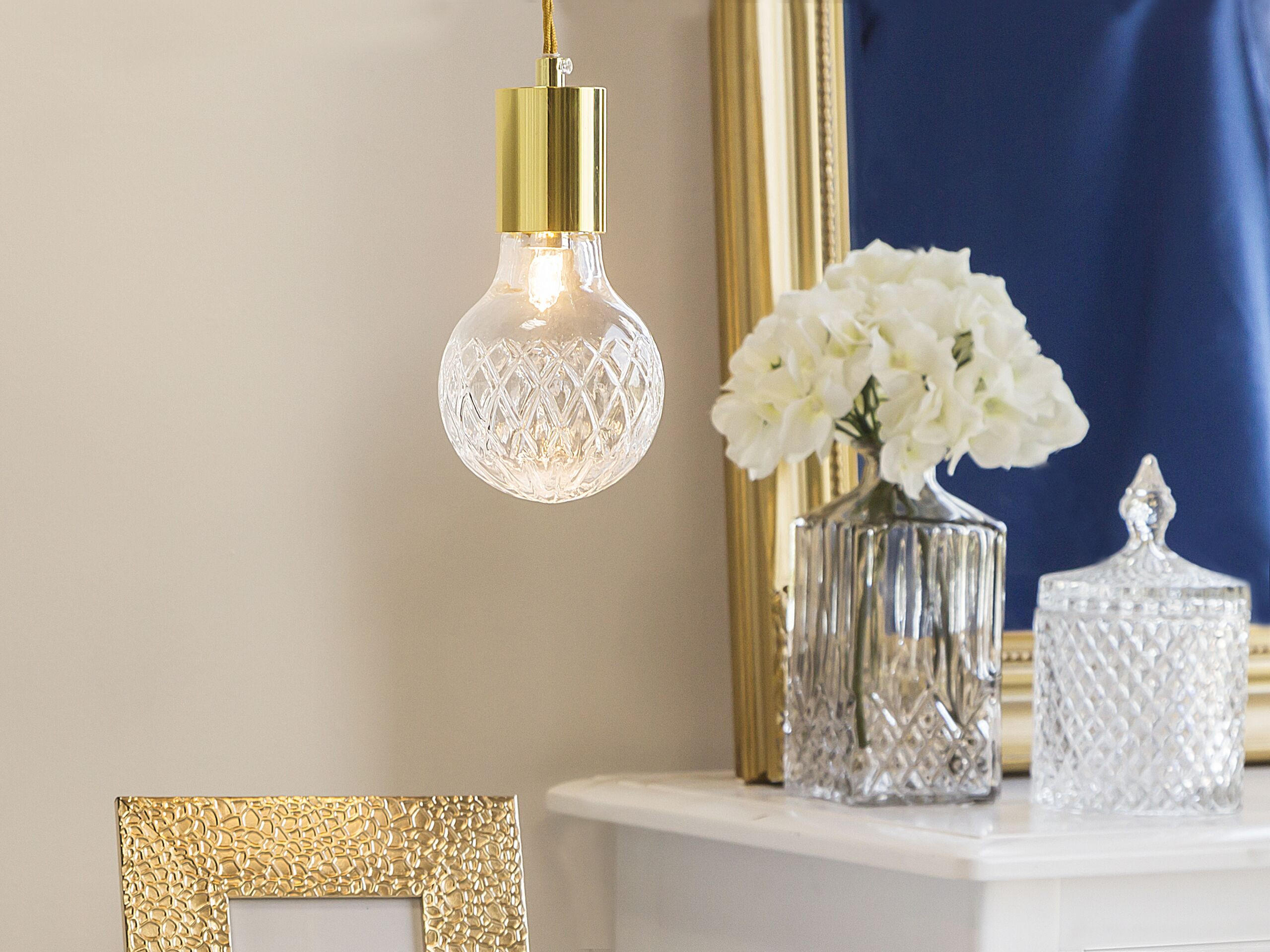 HÄNGELAMPE 2er-Set Anza 13/13/129 cm - Transparent, Glas (13/13/129cm) - Beliani