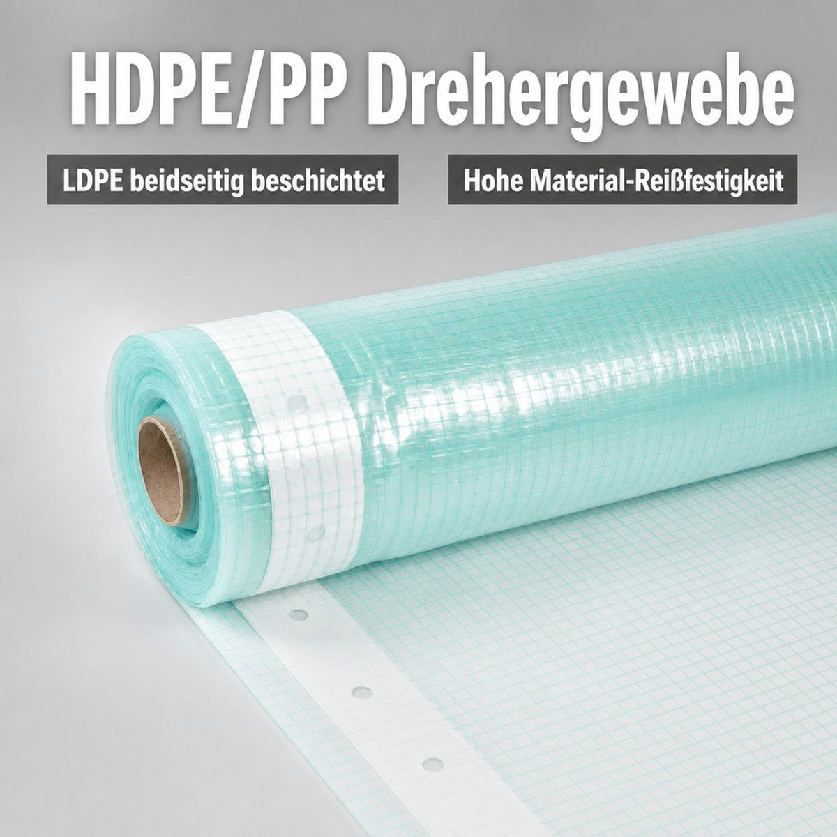 GITTERFOLIE m. Nagelrand 3 Breite x 15 Meter - Transparent, Kunststoff (300/1/1500cm) - BONI-SHOP