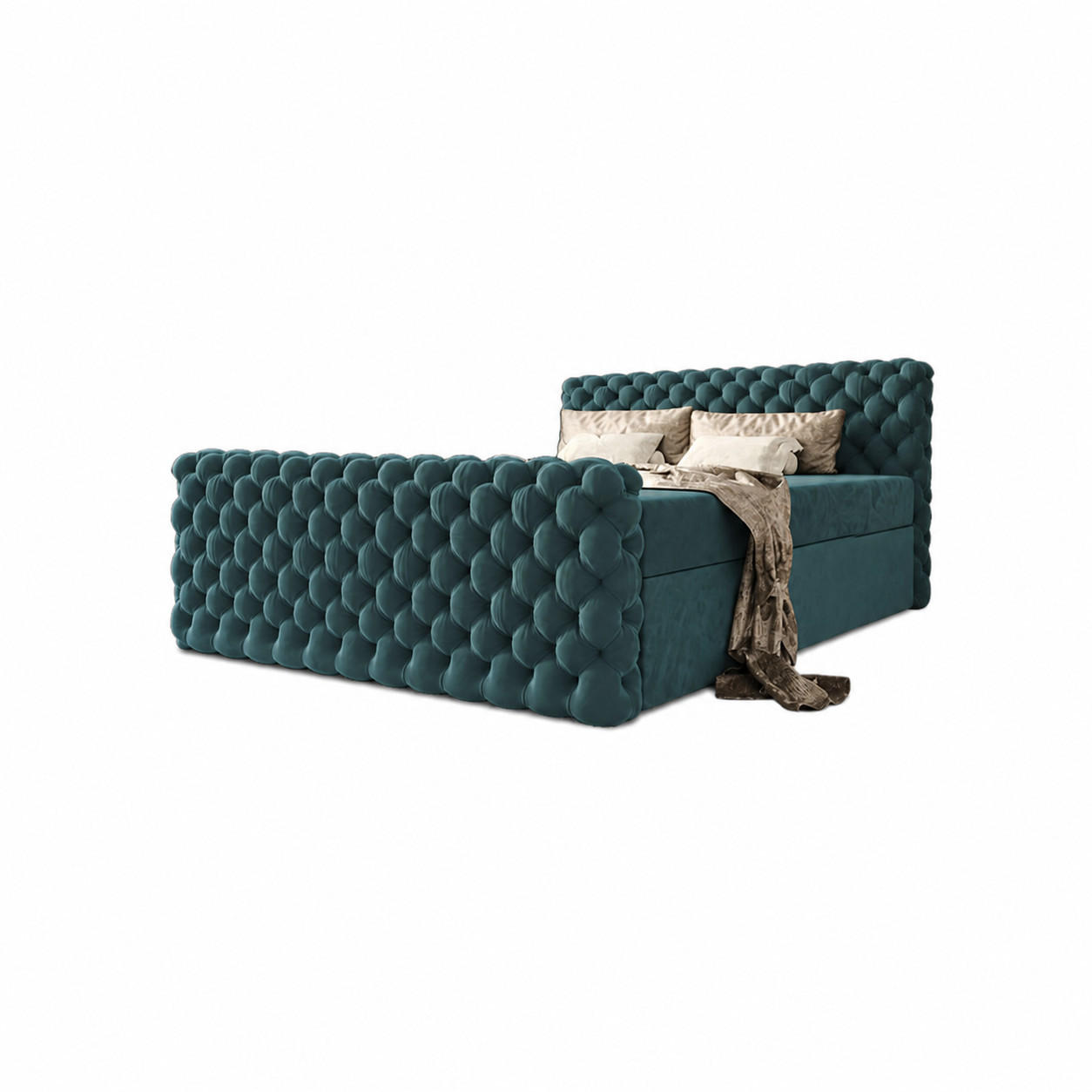 BOXBETT Figo IV Hellblau 200x200 cm - Hellblau, Textil (200/200cm) - B&B Home