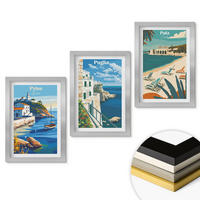WANDBILDER 3er Set - 20x30 cm Silberner Rahmen - Küstenlandschaften des Tourismus - Silberfarben, Kunststoff (20/30cm) - ArtPrintCave