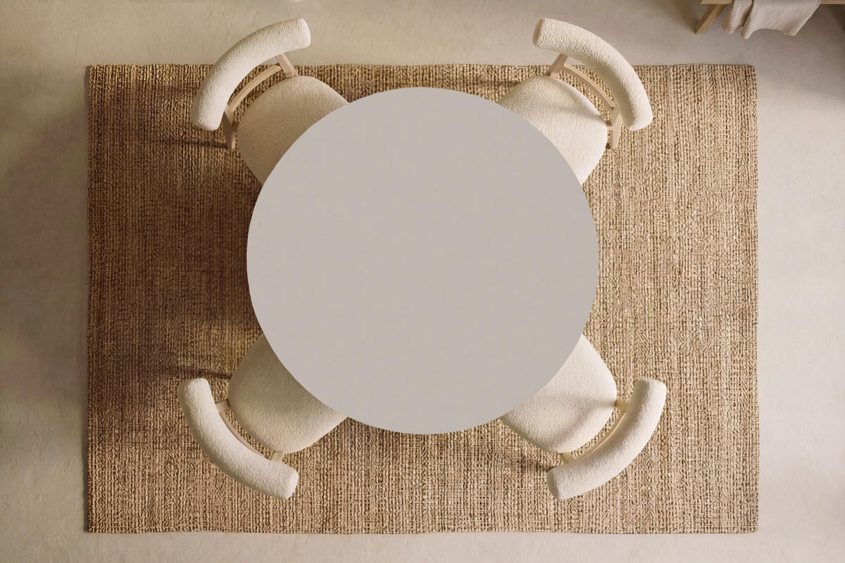 ESSTISCH Lunda rund ausziehbar verlängerbar, Kaschmir Grau-Beige 100/100/76 cm - Kaschmir/Schwarz, Holzwerkstoff (100/100/76cm) - WFL GROUP