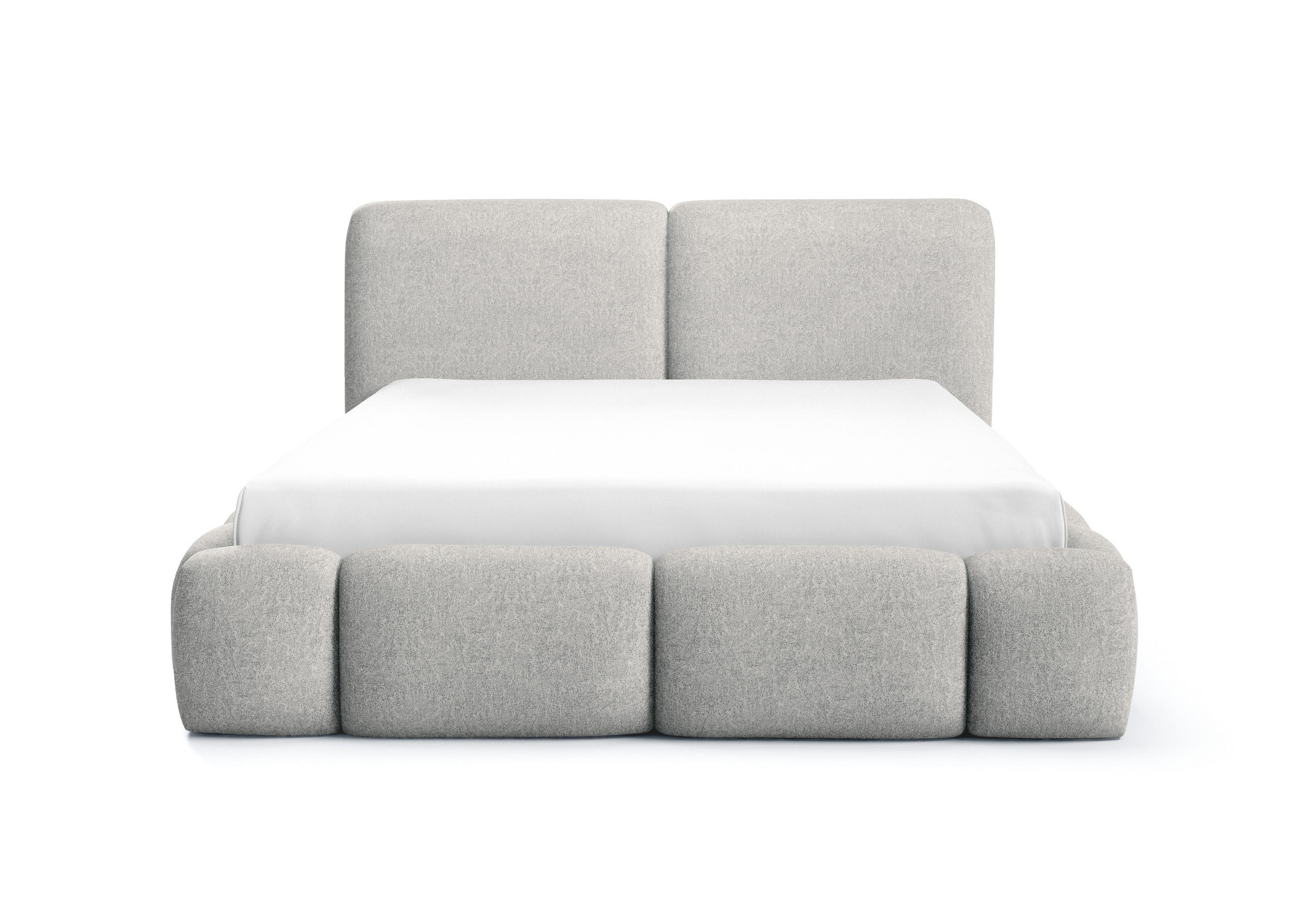 POLSTERBETT ARDELLO mit Beinen mit Bettkasten,Bett 160x200,Doppelbett,Lattenrost,Boxspringbett-Optik,ohne Matratze,Schlafzimmer-Beige - Hellgrau, Holz (180/200cm) - Furnistar