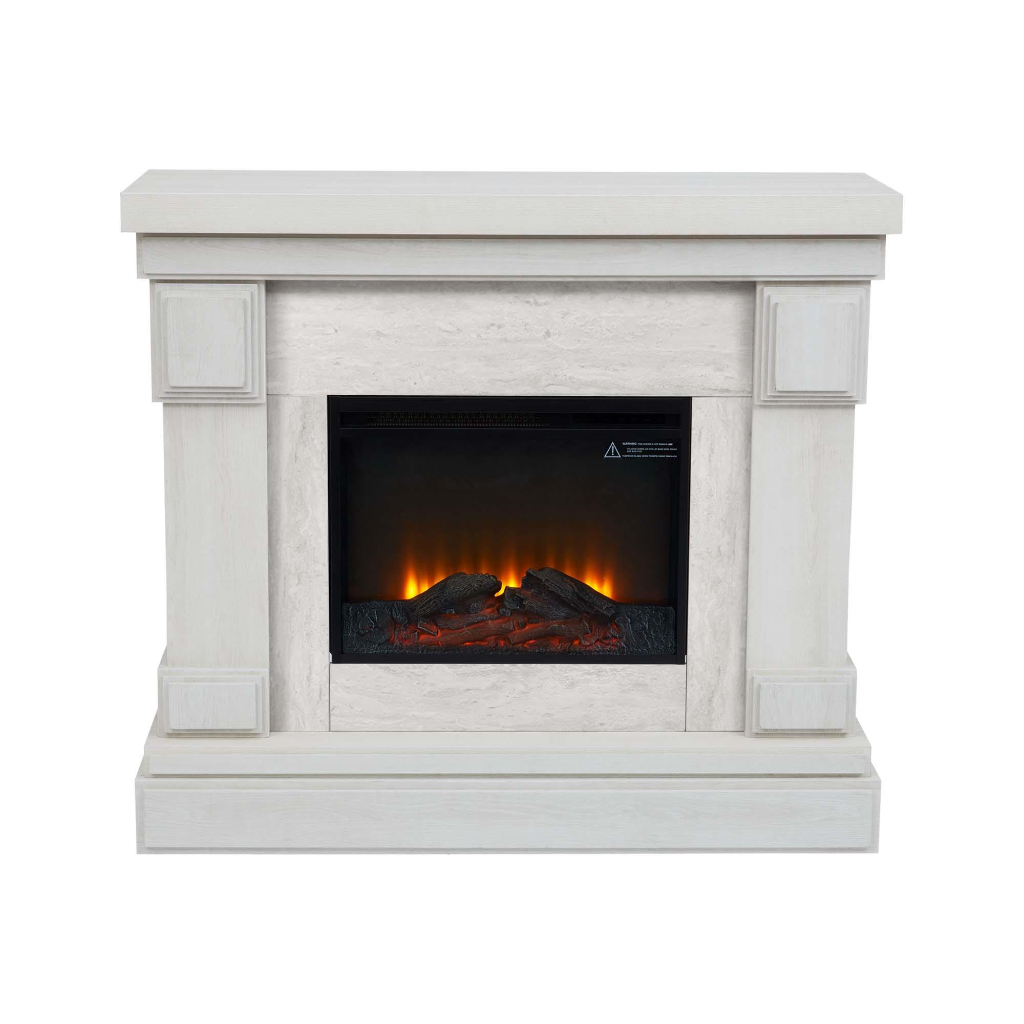 ELEKTROKAMIN Weiß - Creme, Holzwerkstoff (39.4/108/108cm) - Teamson Home