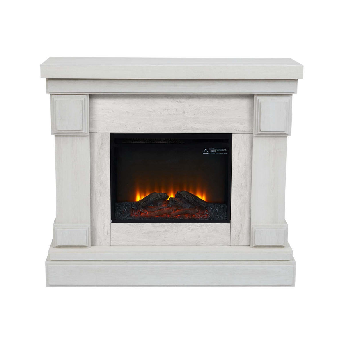 ELEKTROKAMIN Weiß - Creme, Holzwerkstoff (39.4/108/108cm) - Teamson Home