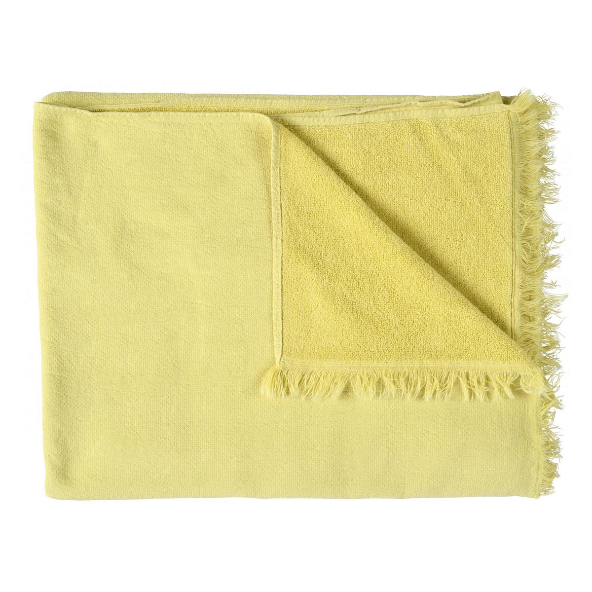 MAXI-BADETUCH Luna butter 100 x 160 cm - Gelb, Textil (100/160cm)