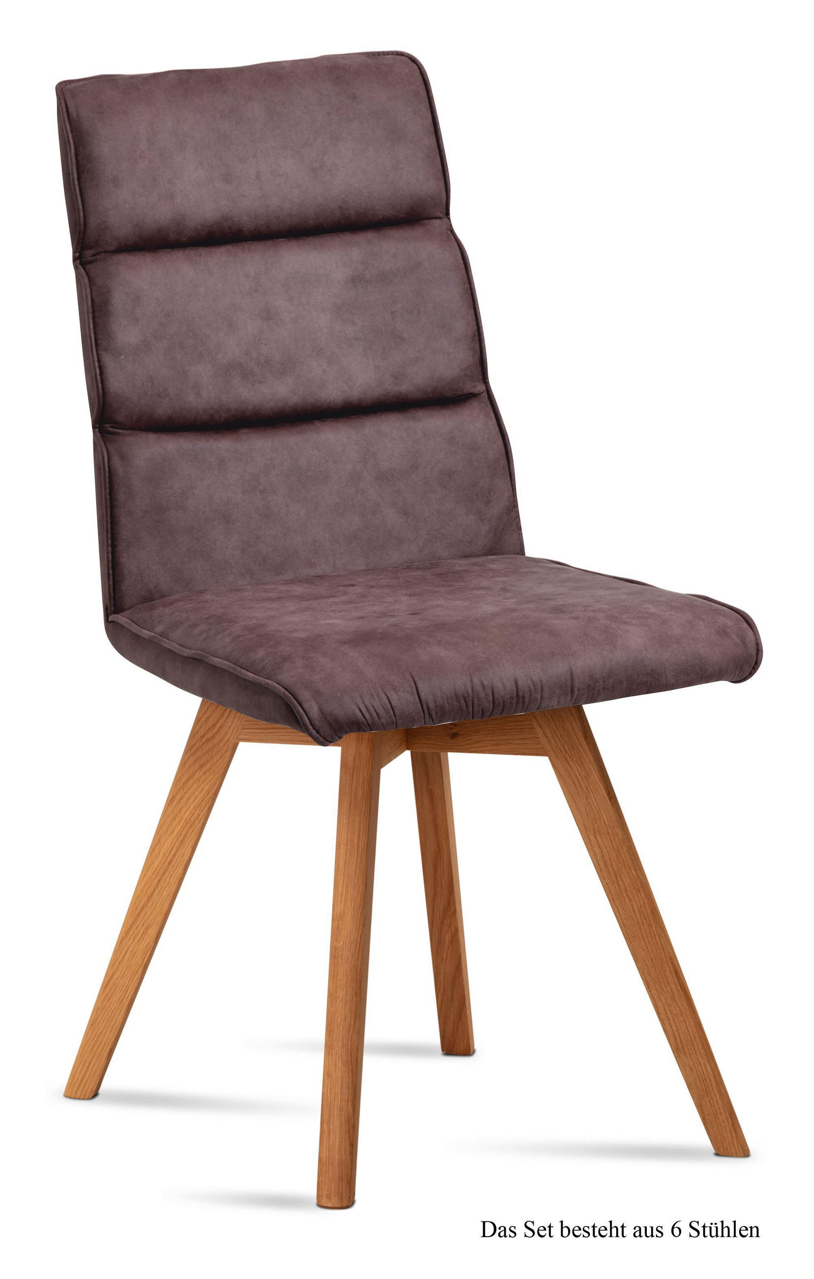 ESSZIMMERSTUHL (6er-Set) Dixie 47x92x60 Eiche geölt/Braun - Eichefarben/Braun, Kunststoff (60/92/47cm) - 58aufmkessel