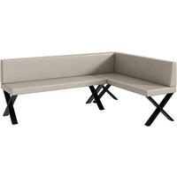 ECKBANK ERIC_X - Beige, Leder (142/196cm) - Meblini