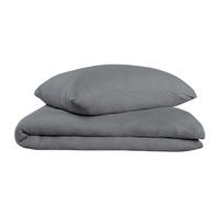 BETTWÄSCHESET Sally - Musselin - 2-teilig -135x200cm - Dunkelgrau - Dunkelgrau, Textil (135/200cm)