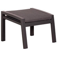 HOCKER Sevilla Alu/Textilene inkl. Kissen anthrazit - Grau, Metall (60/43/47cm) - Mr. Deko