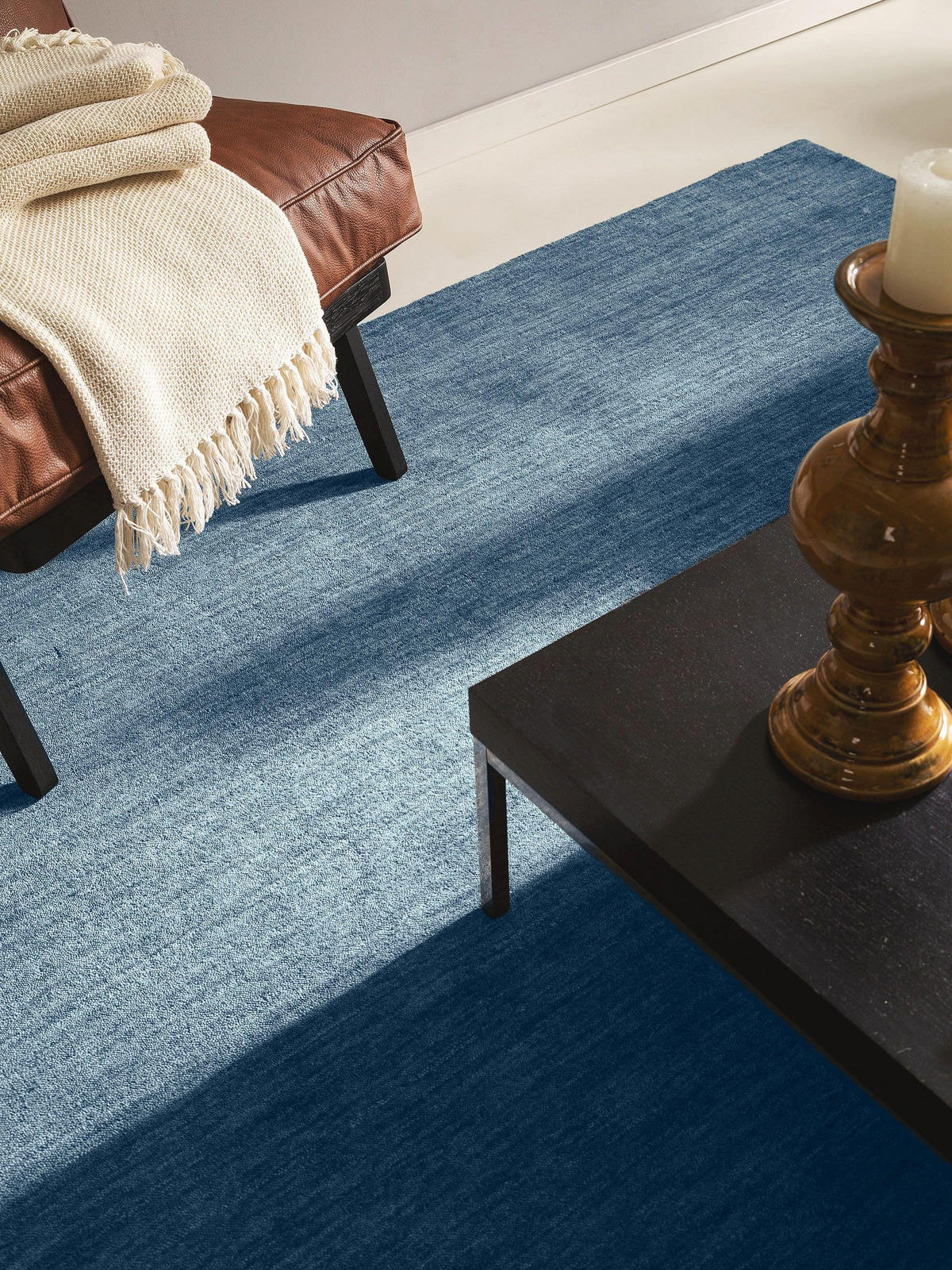 WOLLTEPPICH Jamal Blau 200x300 cm - Blau, Textil (200/300cm) - benuta Nest