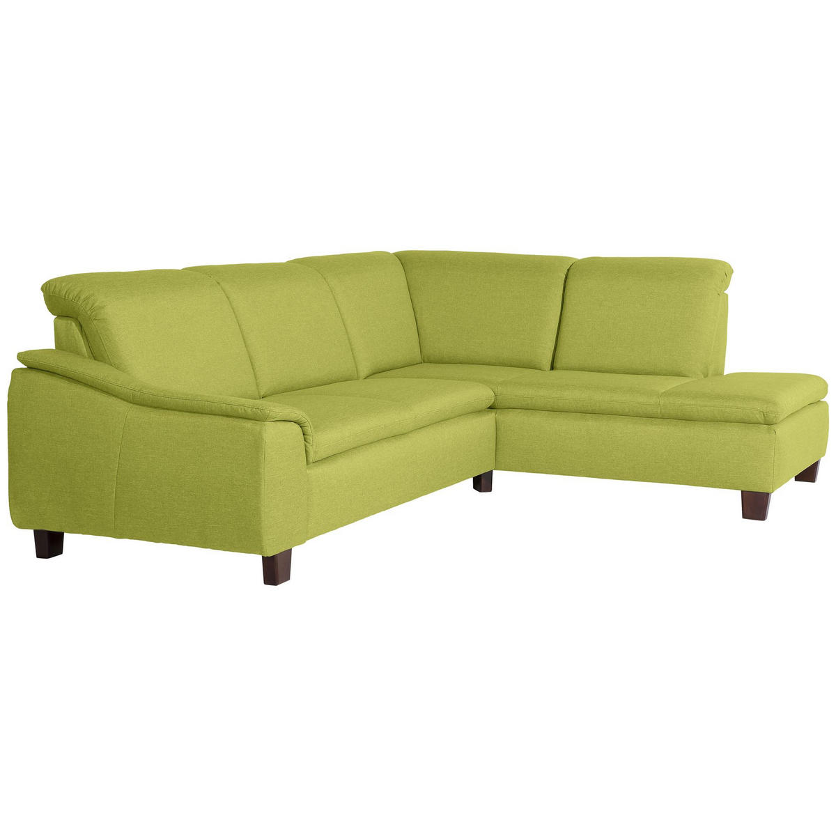 ECKSOFA mit Ottomane rechts Kaylil Flachgewebe apfel - Apfelbaumfarben, Kunststoff (187/247cm) - 58aufmkessel