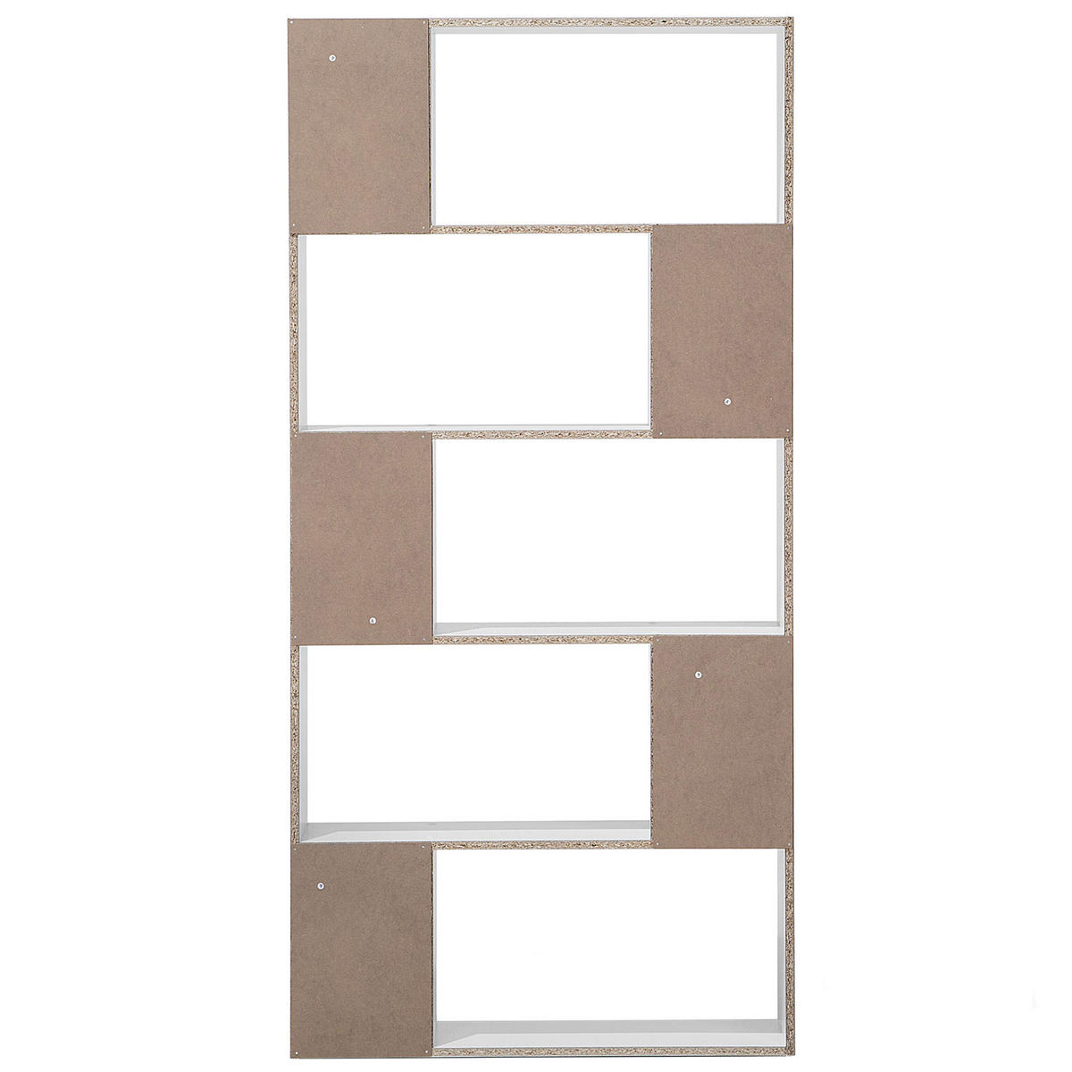 REGAL 5 Fächer Orilla - Weiß, Holzwerkstoff (83/174/23cm) - Beliani